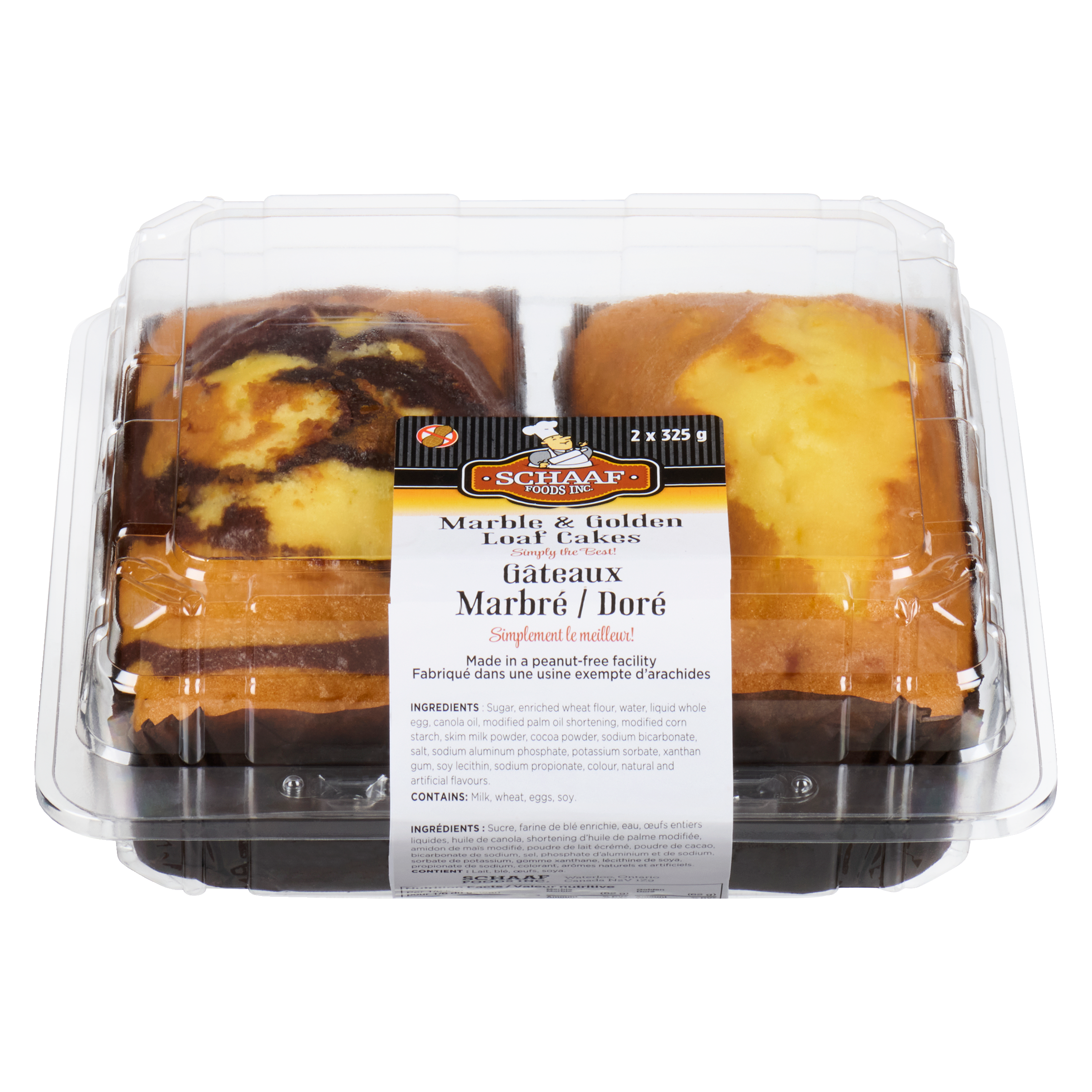 Golden & Marble Loaf Cakes (Twin-Pack)